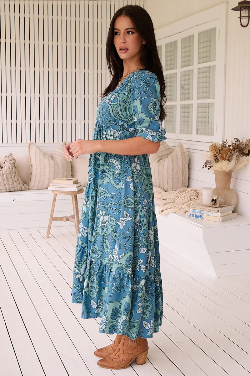 Serenade print- Eve Midi by Jaase (Plus sizes available) Little Homebody Serenade print- Eve Midi by Jaase (Plus sizes available) Little Homebody