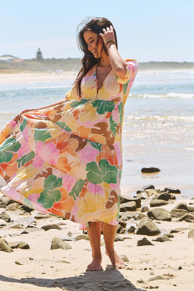 Tallulah print- Eve Midi by Jaase- (plus sizes avail) 50% OFF