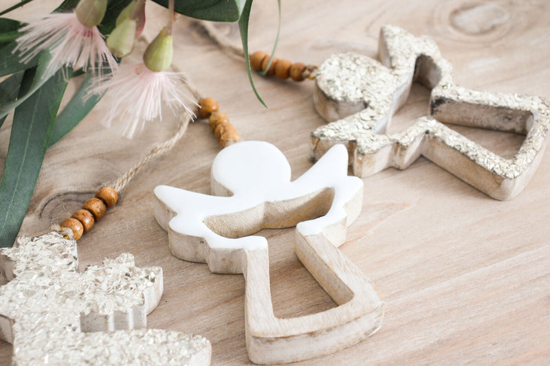 Hanging Angels -White and Champagne