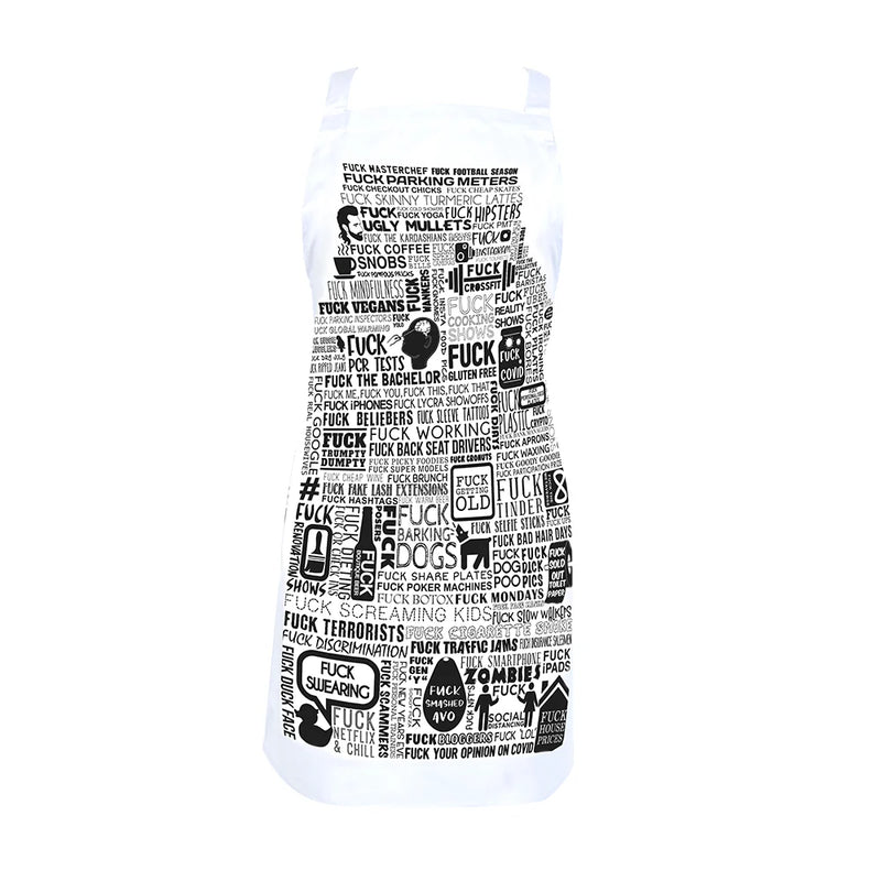 F Word Xmas Apron Black
