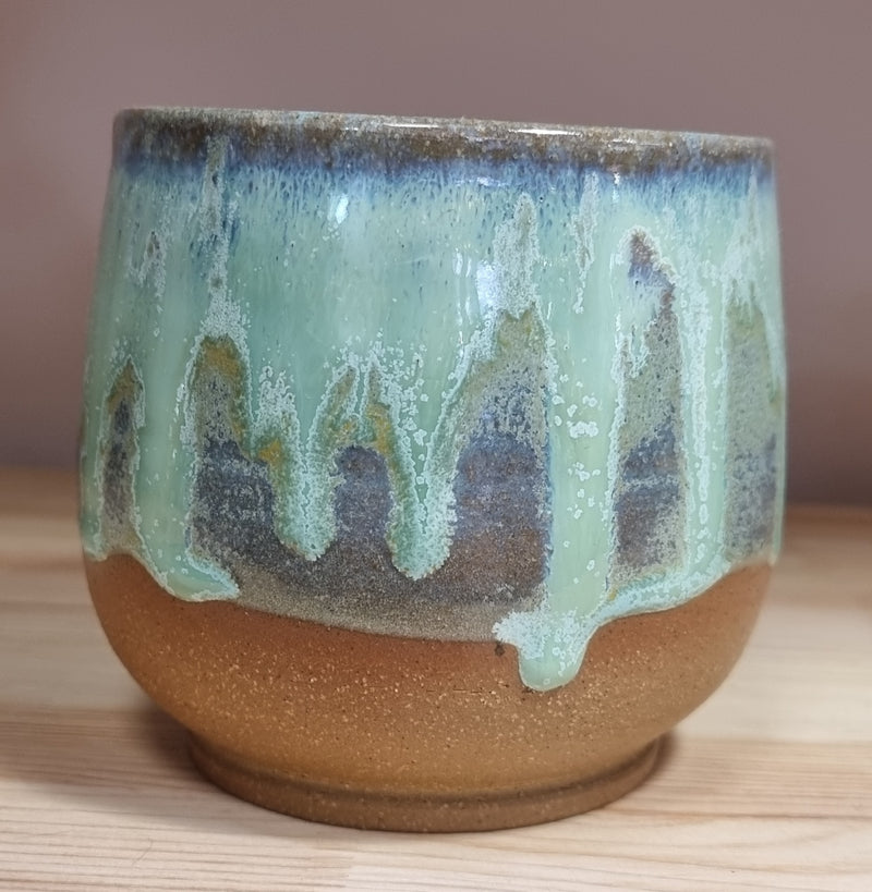 Ceramic Handmade Hug-A-Mug - Teal