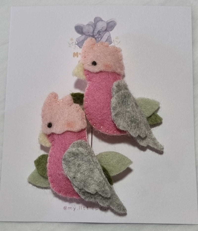 Handmade Felt Hairclips- 6 Cute Animals to choose from