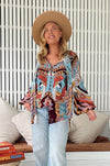 Wild Hearts print- Imogen Blouse by jaase (plus sizes available)