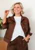 Choc Brown Linen Jacket