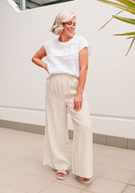 Linen Pants- Oatmeal by Soul Sparrow