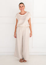 Linen Pants- Oatmeal by Soul Sparrow