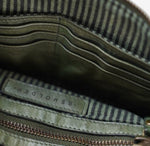 Bindu Leather Clutch- OLIVE GREEN