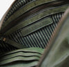 Bindu Leather Clutch- OLIVE GREEN