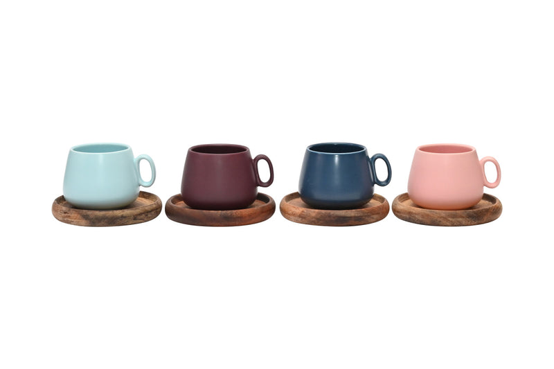 Espresso Cup Sets with Coasters- 90ml by Coffee Culture