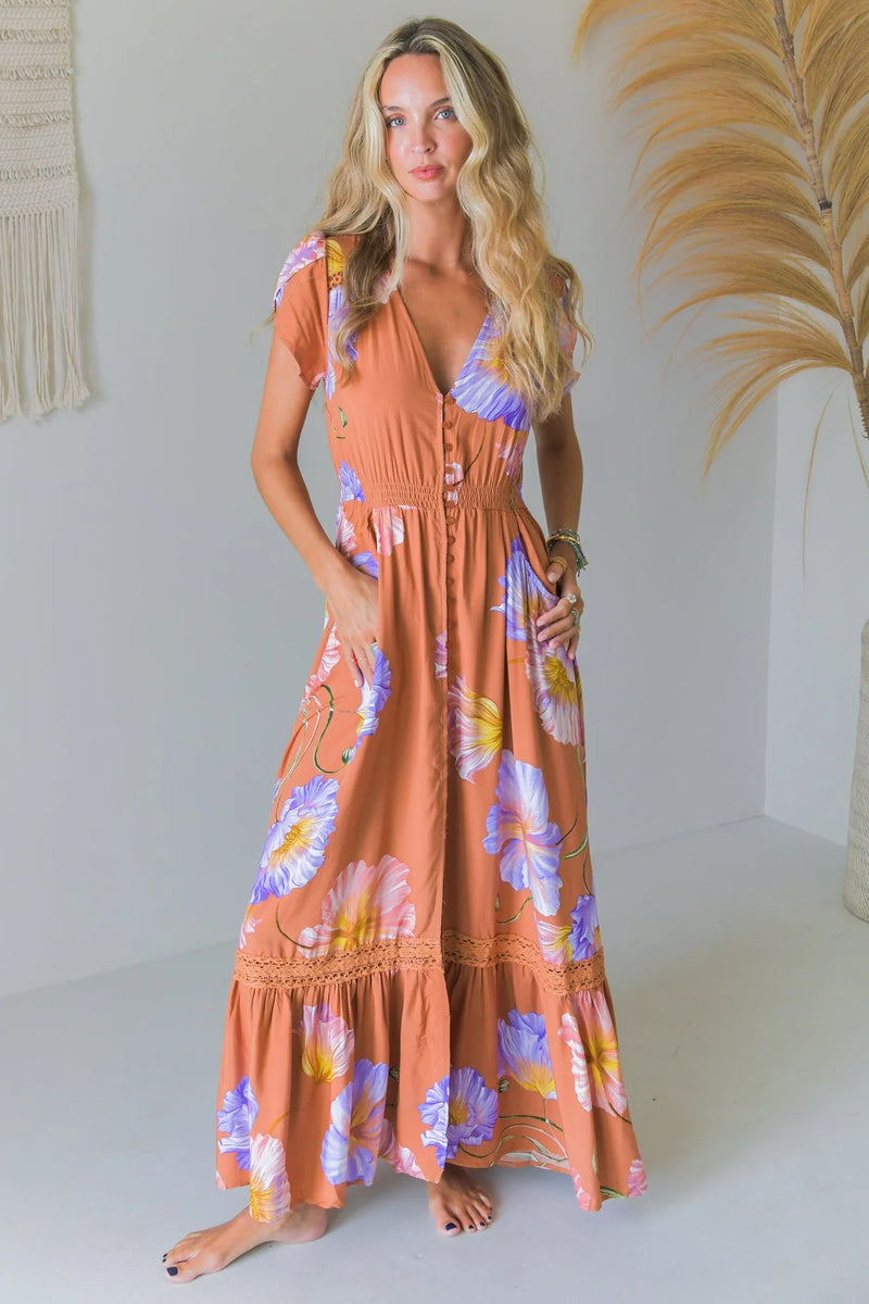 Amara Bloom print- Carmen Maxi by Jaase