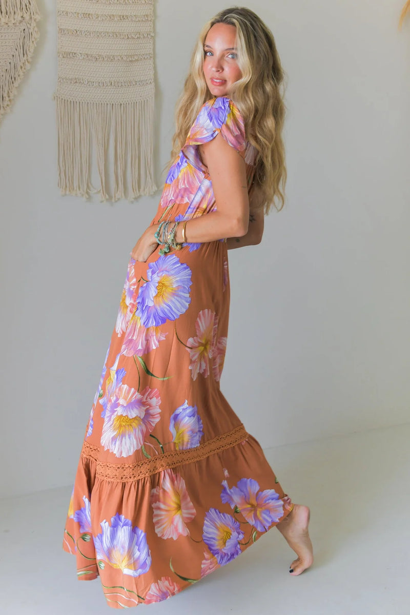 Amara Bloom print- Carmen Maxi by Jaase