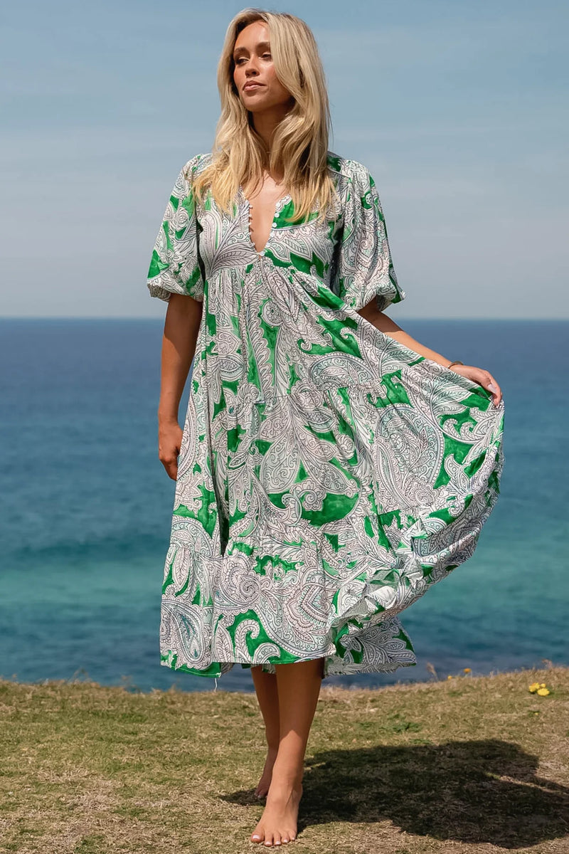 Kashira print- Eve Midi by Jaase (Plus sizes available)
