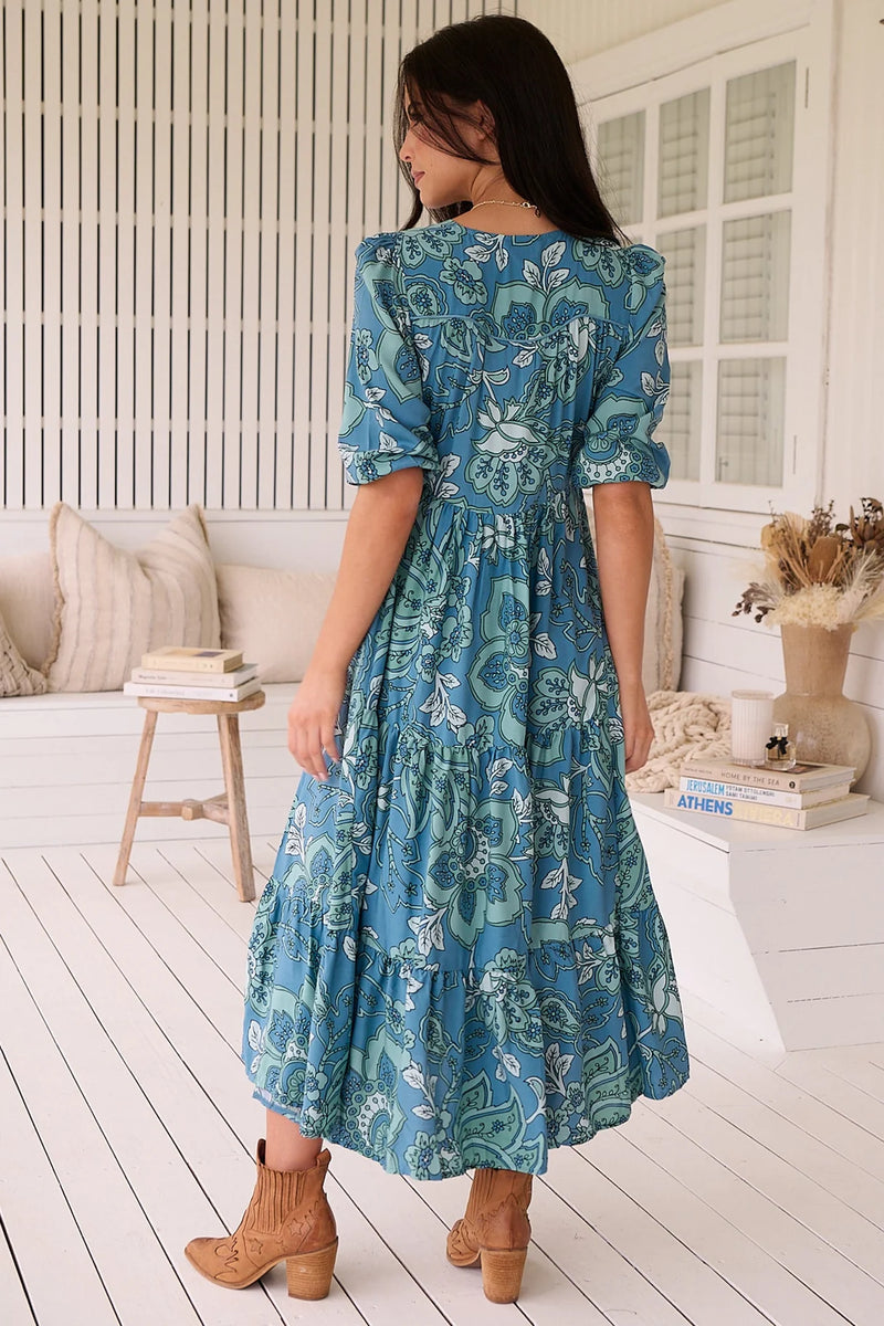 Serenade print- Eve Midi by Jaase (Plus sizes available)