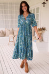 Serenade print- Eve Midi by Jaase (Plus sizes available)