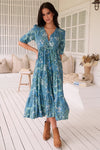 Serenade print- Eve Midi by Jaase (Plus sizes available)