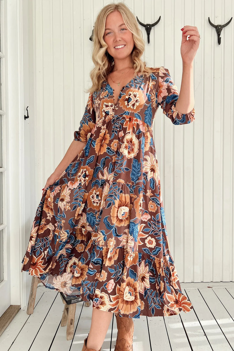 Tierra print- Eve Midi by Jaase