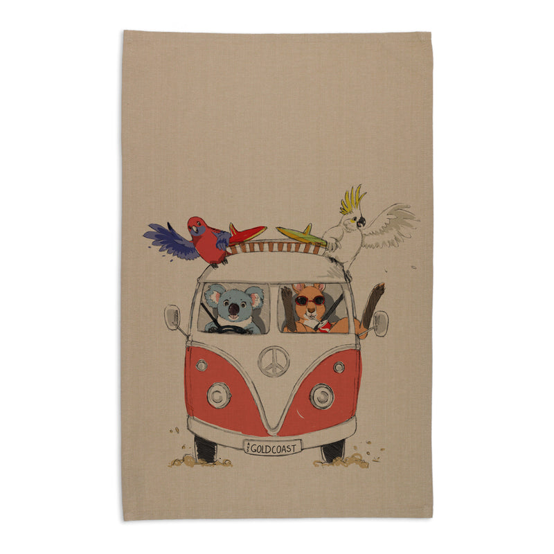 Kombi Cotton Tea Towel- Beige