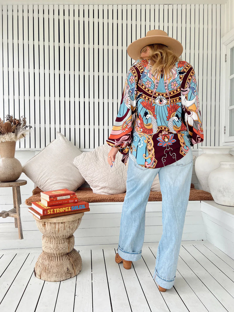 Wild Hearts print- Imogen Blouse by jaase (plus sizes available)