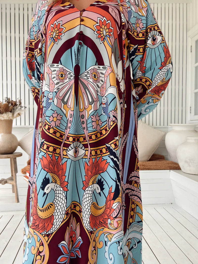 Wild Hearts print- Bree Maxi by Jaase