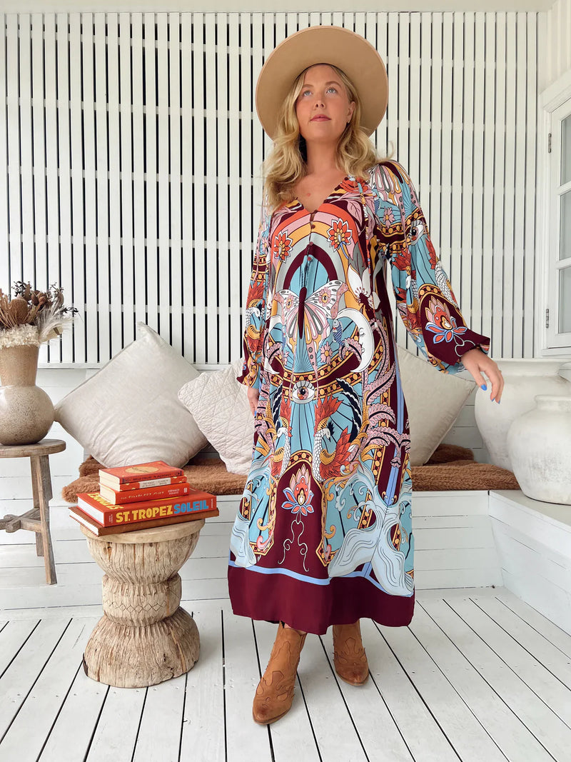 Wild Hearts print- Bree Maxi by Jaase
