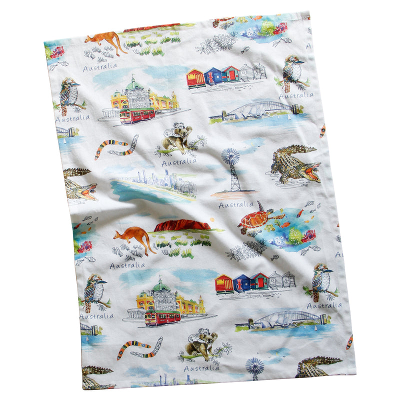 Aussie Icons Tea Towel