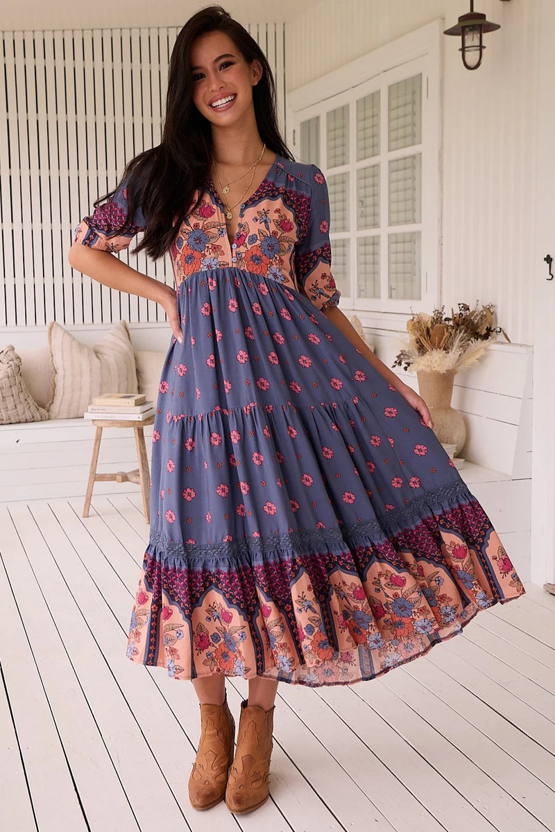 Laney print- Eve Lace Midi