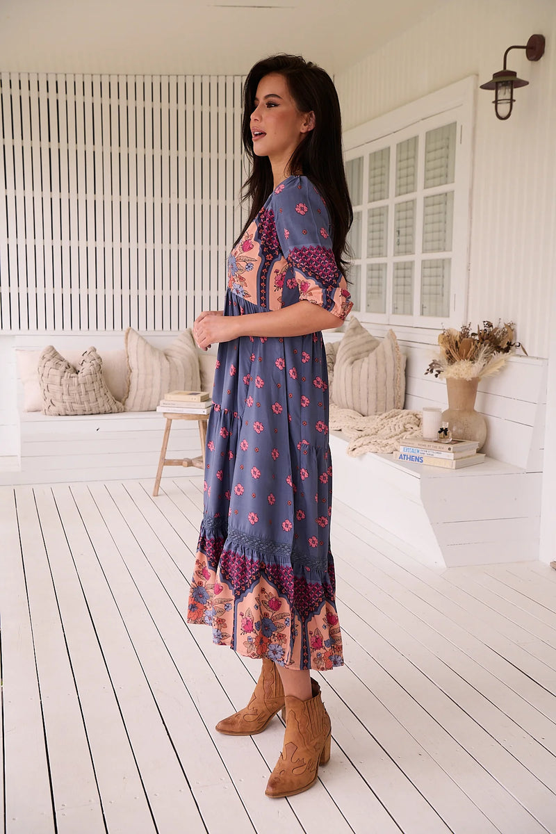 Laney print- Eve Lace Midi
