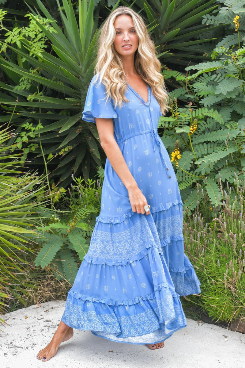 Azure Sky print- Lolana Maxi by Jaase