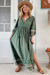 Viridian print- Meadow Maxi dress by Jaase