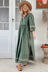 Viridian print- Meadow Maxi dress by Jaase