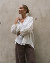 White Closet Linen Top - White