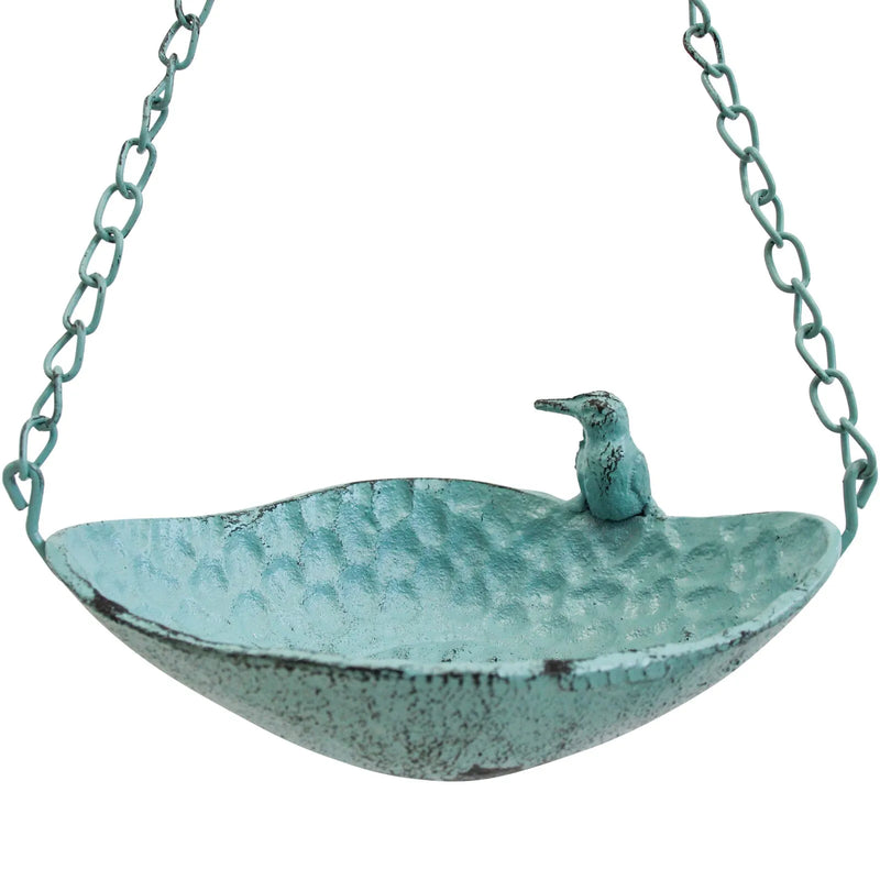 Teal Cast Iron Bird Feeder