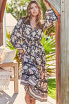 Adele print - Evangeline Maxi Dress by Jaase- 50% OFF