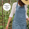 Magic Linen Apron - Blue Grey - 100% Linen