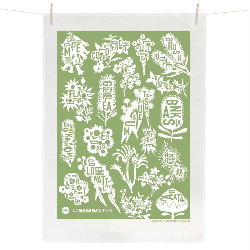 BURBIA Tea Towels- Gold Coast, Brisbane, Animals & Flora