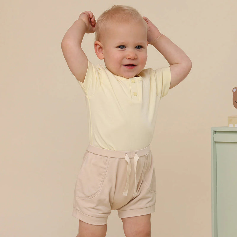 Snuggle Hunny Organic Shorts- Pebble- Sizes 1-4