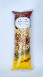 Tracey's Tucker Bag Assorted Gourmet ready-mixed meals.