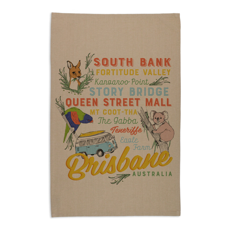 Brisbane Cotton Tea Towel- Beige