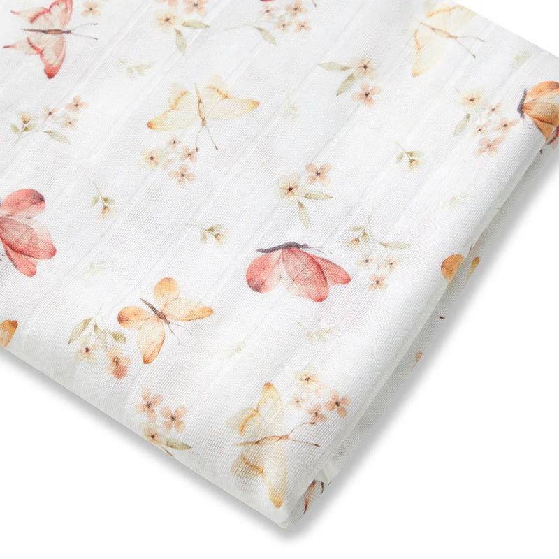 Organic Muslin Wraps- Butterfly