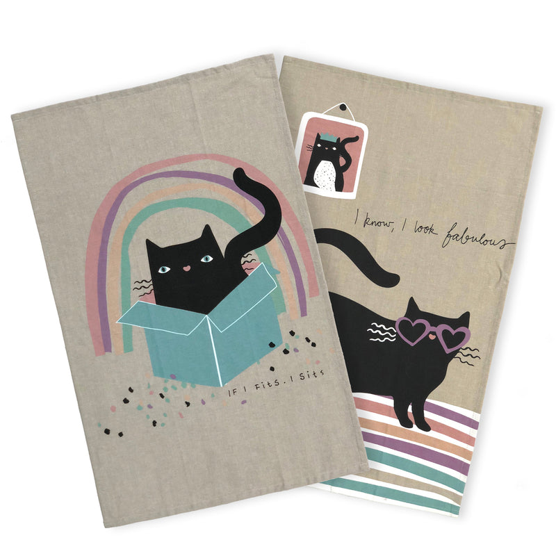 CAT LOVE TEA TOWELS