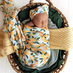 Organic Muslin Wraps- Citrus Squeeze print