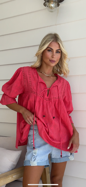 Coral Schiffi Top by Joop n Gypsy