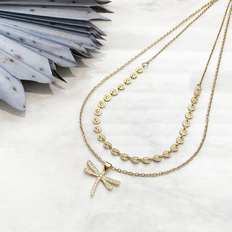 Firefly Necklace- DRAGONFLY DAISY