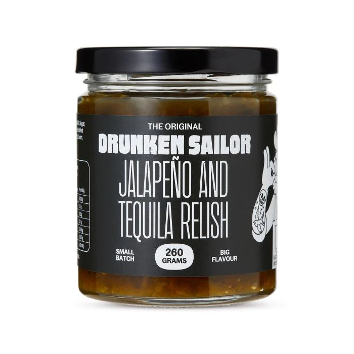 Drunken Sailor- JALAPENO TEQUILA RELISH- 260g