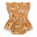 Snuggle Hunny- GOLDEN FLOWER PRINT DRESS