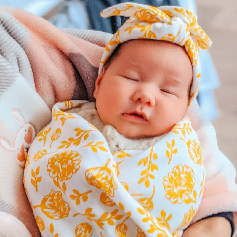 Kit & Cradle Baby Blanket- Golden Peony