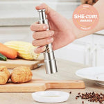 Spice Grinder- Stainless steel - Thumb press style.