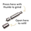 Spice Grinder- Stainless steel - Thumb press style.