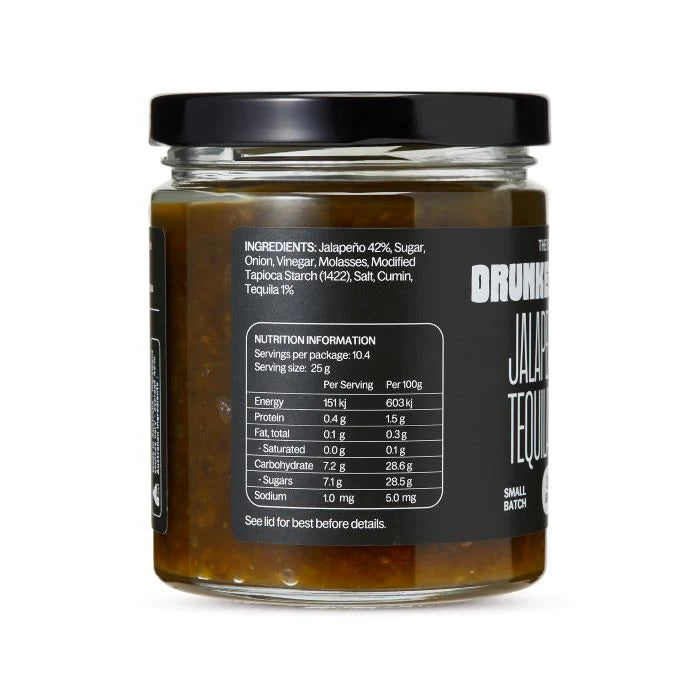 Drunken Sailor- JALAPENO TEQUILA RELISH- 260g