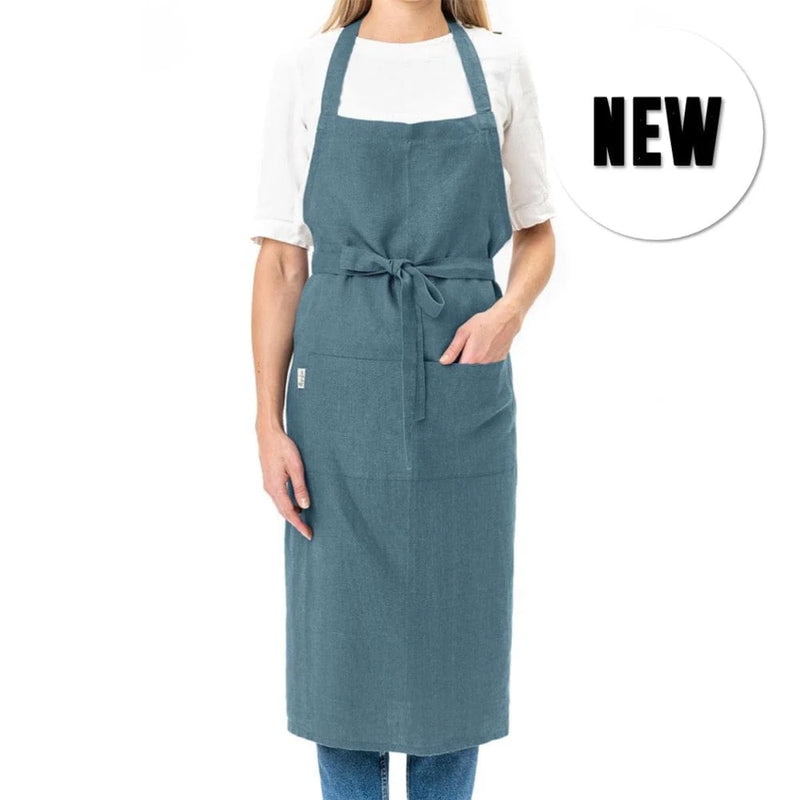 Magic Linen Apron - Blue Grey - 100% Linen